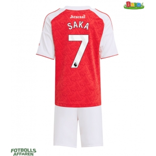 Arsenal Bukayo Saka #7 Hemmaställ Barn 2025-26 Kortärmad (+ Korta byxor)
